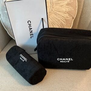 CHANEL Black Beauty Bag Duo with Gift Bag
